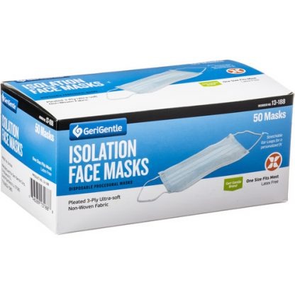 GeriGentle Disposable 3-Ply Fabric Face Mask