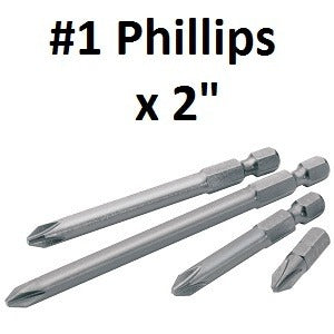 Pro-Edge Insert Bits Configuration – #1 Phillips, Length- 2″
