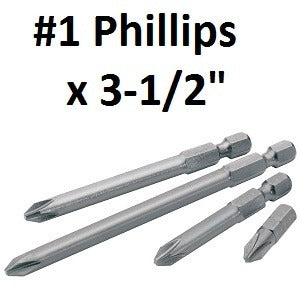 Pro-Edge Insert Bits Configuration – #1 Phillips, Length- 3-1/2″