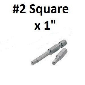 Pro-Edge Insert Bits Configuration – #2 Square, Length- 1″