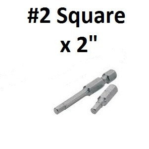 Pro-Edge Insert Bits Configuration – #2 Square, Length- 2″