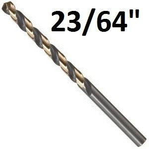 Pro Edge 23/64″ Heavy Duty Black and Gold Jobber Bits