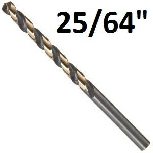 Pro Edge 25/64″ Heavy Duty Black and Gold Jobber Bits