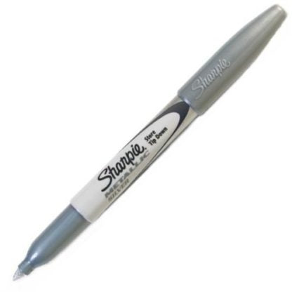 Sharpie Color – Silver Metallic Tip – Fine Point Use – detailed lines