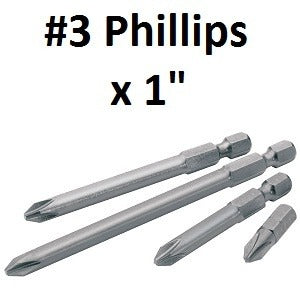 Pro-Edge Insert Bits Configuration – #3 Phillips, Length- 1″