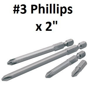Pro-Edge Insert Bits Configuration – #3 Phillips, Length- 2″