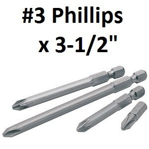 Pro-Edge Insert Bits Configuration – #3 Phillips, Length- 3-1/2″