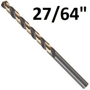 Pro Edge 27/64″ Heavy Duty Black and Gold Jobber Bits