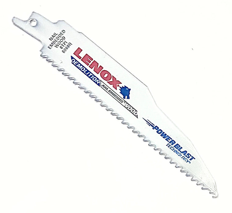 LENOX 6″ x 6 TPI Demo Wood w/ Nails Reciprocating Blade Width: .062″