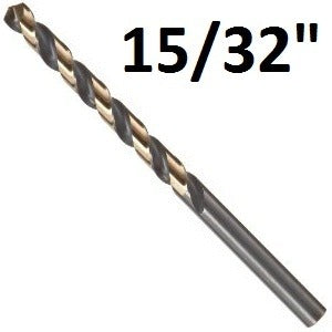 Pro Edge 15/32″ Heavy Duty Black and Gold Jobber Bits