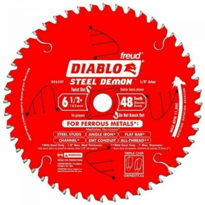 Diablo’s premium Steel Demon 6-1/2 in. x 48 Tooth Carbide Ferrous Metal Ultra Fine Saw Blade