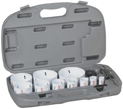 Pro Edge Electricains Hole Saw Kit w/ Cobalt matrix HSS 7/8" to 4-1/2"