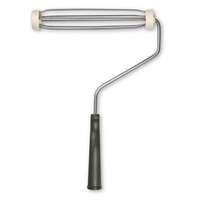 Roller Frame Chrome-plated 5/16 In. shank, Threaded grip, Use with 9″ roller covers