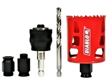 Diablo Hole Saw w/ Mandrel 2-1/2″, Length – 2-3/8″, Shank