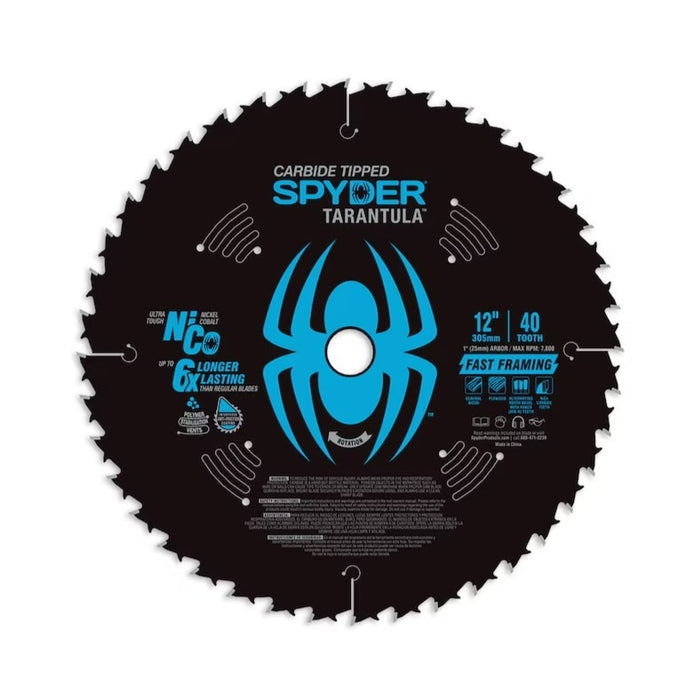 SPYDER TARANTULA FRAMING BLADE Carbide Teeth12-inch – 40 tooth