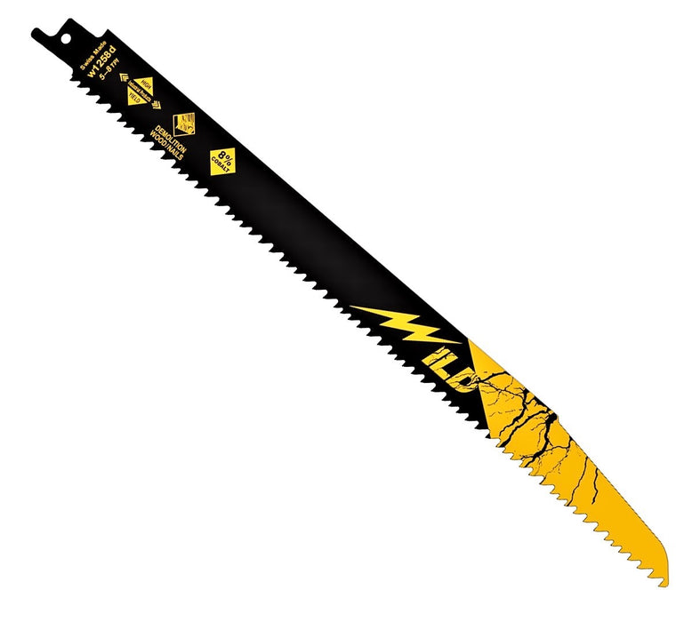 High Yield 6″ Wild Tall Medium Metal Demo 14 to 18 TPI Reciprocating Blade9″ Wild Tall Heavy Wood w/ Nails Demo 5 to 8 TPI Reciprocating Blade