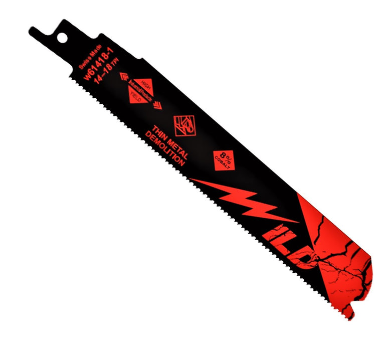High Yield 9″ Wild Tall Medium Demo Metal 14 to 18 TPI Reciprocating Blade