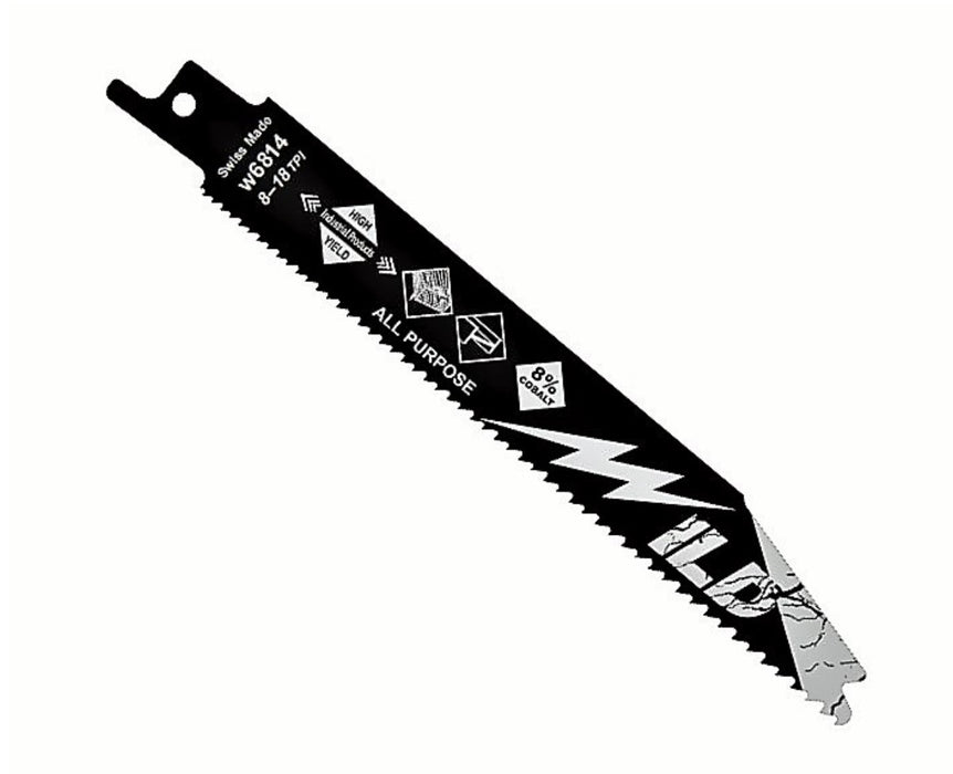 High Yield Wild 6″ Medium Metal & Wood Blade w/ 8 to 14 TPI Reciprocating Blade