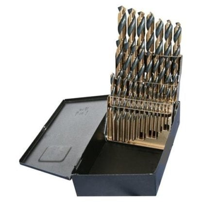 Pro-Edge Heavy Duty Black and Gold Jobber Bit Kit 29 pieces from 1/16″ – 1/2″ by 64ths