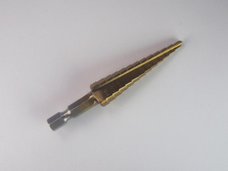 Uni-Bits (13 steps) Makes Holes: 1/8″, 5/32″, 3/16″, 7/32″