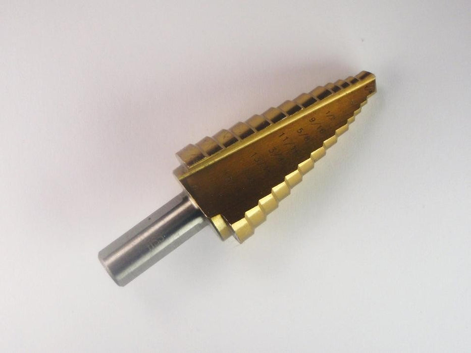 Uni-Bits (8 steps) Makes Holes: 9/16″, 5/8″, 11/16″,