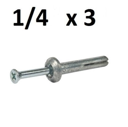 Powers Fasteners Width – 1/4″ Length – 3″