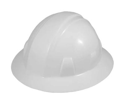 HHFB Hard Hat Full Brim, Red, 4 Point Suspension