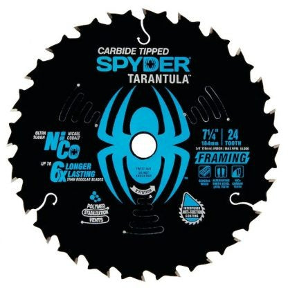 Spyder Tarantula Circular Saw Blade 7"-1/4" 24-Tooth