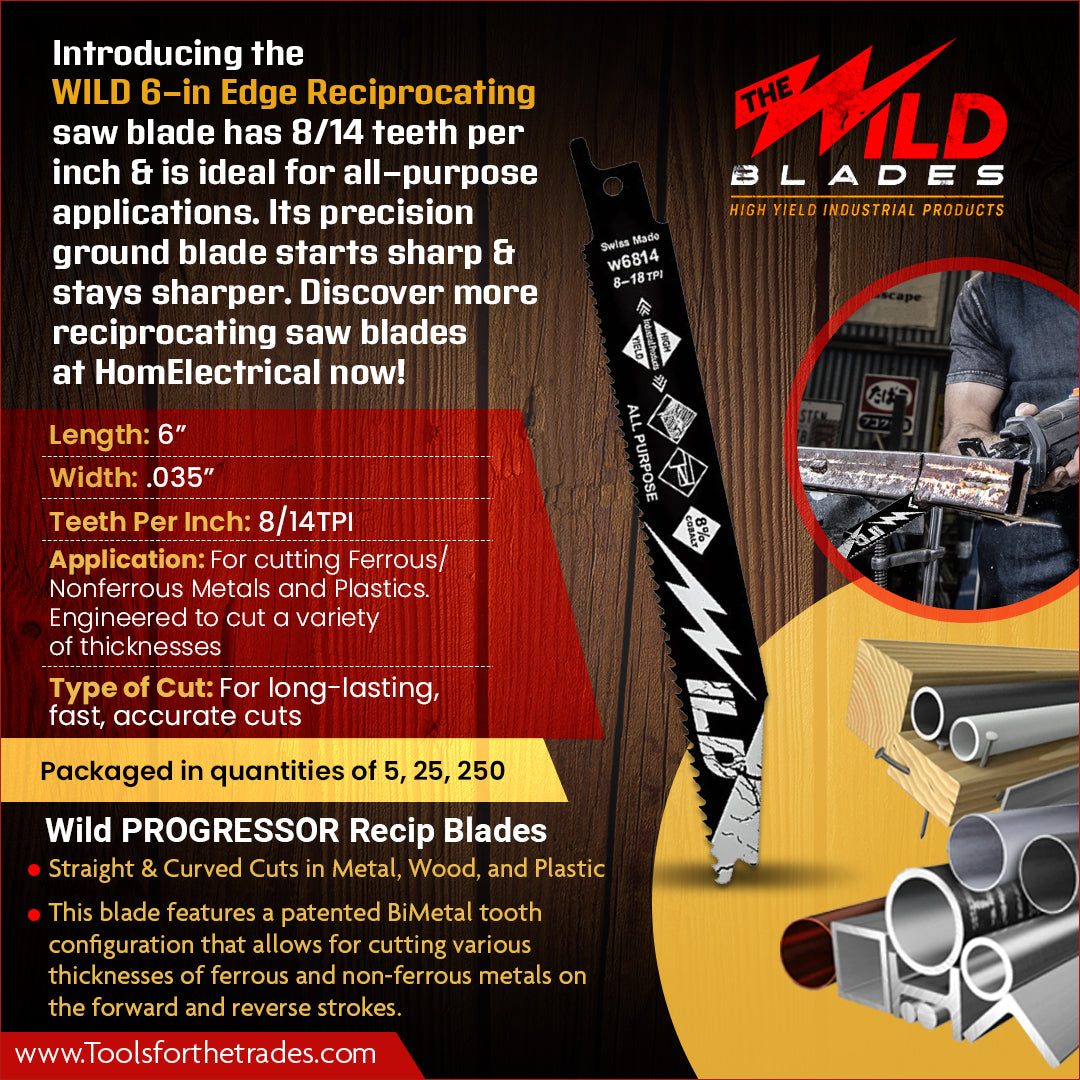 WILD 6-in Wild Reciprocating Blade
