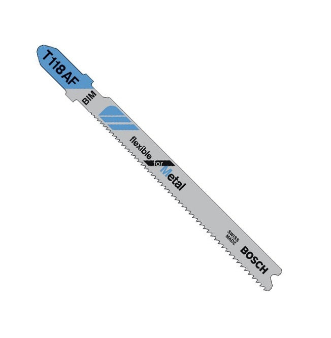Bosch T118AF Jigsaw Blade 17-24 TPI Bi-Metal — Sheet Metal & Thin Metal Cutting