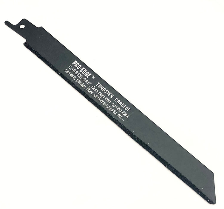 PRO-EDGE SYG037800 8" Carbide Grit Reciprocating Blade for Ceramics, Stone & Pipe