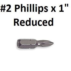 Pro-Edge Insert Bit #2 Phillips Reduced Head 1"