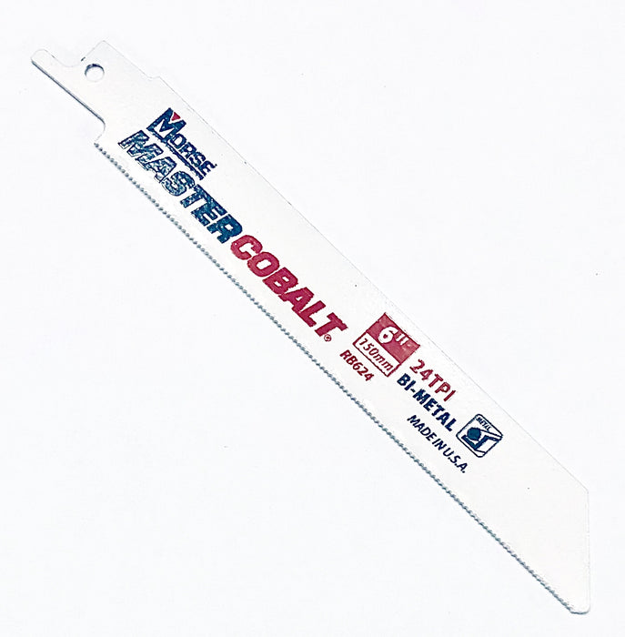 MK Morse MKM624 6" 24 TPI Bi-Metal Reciprocating Blade for Sheet Metal