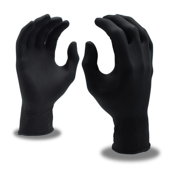 Cordova Nitri-Cor Eclipse 4 Mil Black Nitrile Disposable Gloves X-Large 100 Box Disposable Gloves