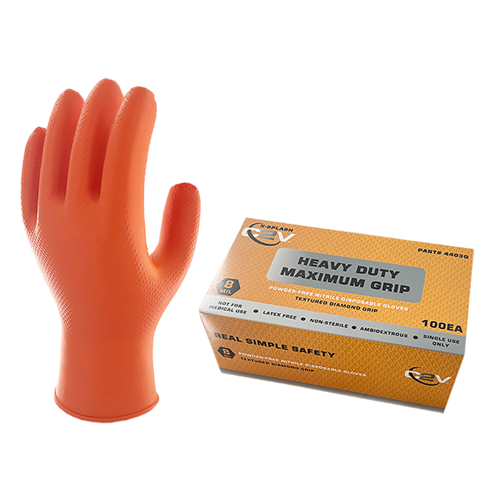 C2V 4403G 8 Mil Nitrile Disposable Gloves — X-Large (100/box)