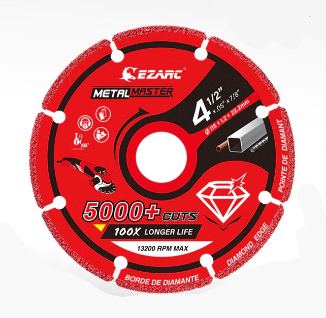 EZARC EZKING45 4-1/2″ Diamond Metal Cut-Off Blade for Rebar, Steel & Iron