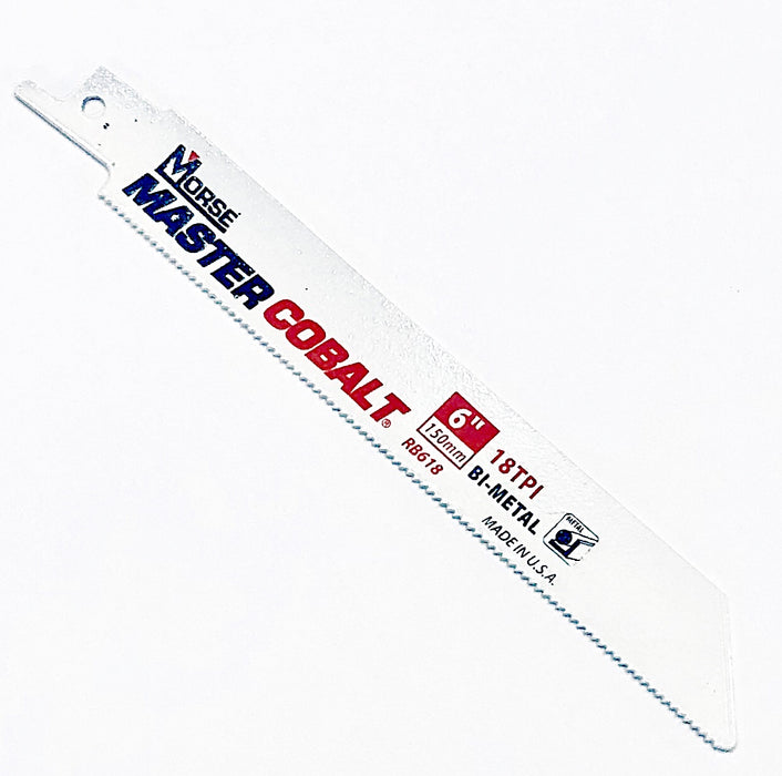 MK Morse MKM618 6" 18 TPI Bi-Metal Reciprocating Blade for Thin Metal