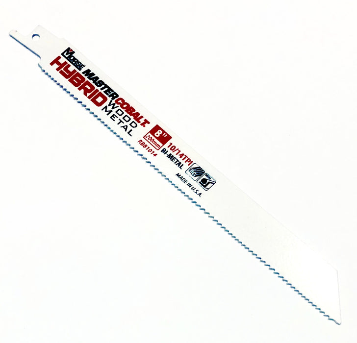 MK Morse MKM81014 8" 10/14 TPI Bi-Metal Reciprocating Saw Blade (50-Pack)