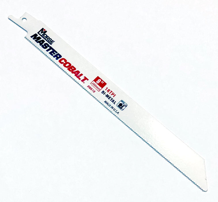 MK Morse MKM818 8" 18 TPI Bi-Metal Reciprocating Blade for Metal