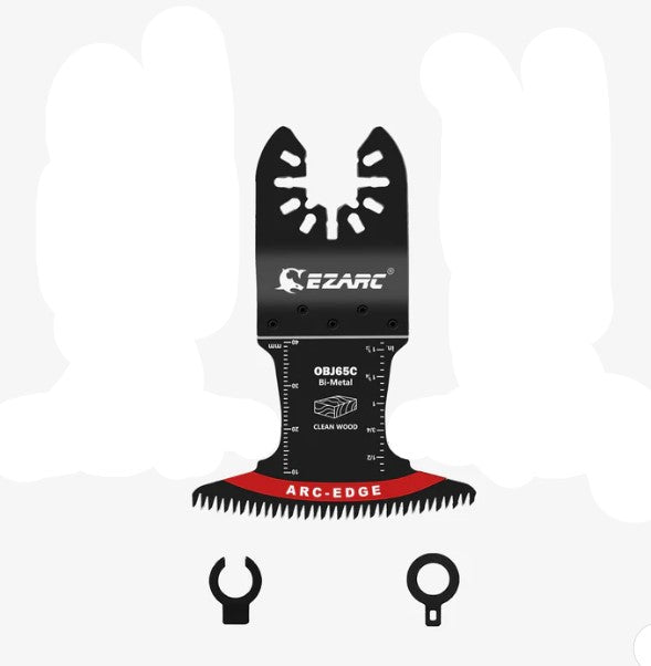 EZARC EZ801618 Extra-Wide Arc-Edge Bi-Metal Japanese Tooth Oscillating Blade (3-Pack)
