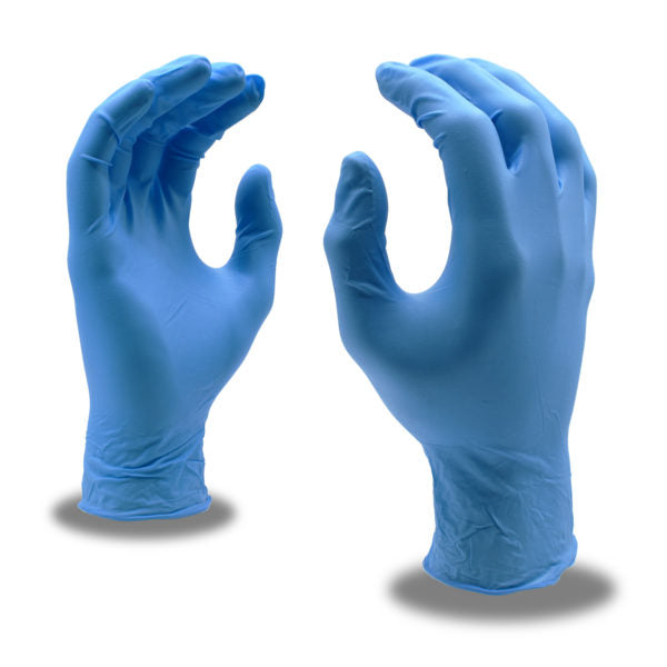 Cordova Nitri-Cor Platinum 8 Mil Blue Nitrile Disposable Gloves Medium 50 Box Disposable Gloves