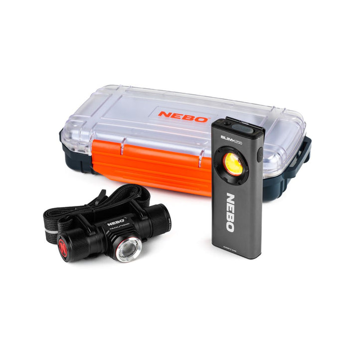 NEBO STORMPREP Kit – SLIM+ 1200 Flashlight & TRANSCEND 1000 Headlamp Combo