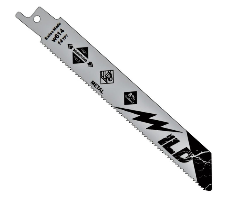 High Yield Wild W614 6" 14 TPI Bi-Metal Reciprocating Blade for Metal, Wood & Plastic