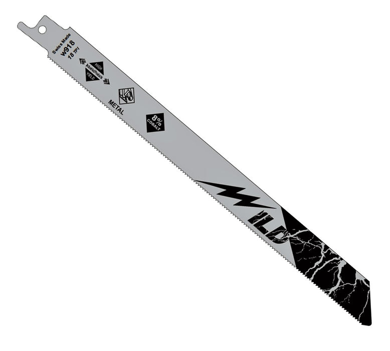 High Yield Wild W918 9" 18 TPI Bi-Metal Reciprocating Blade for Thin Metal