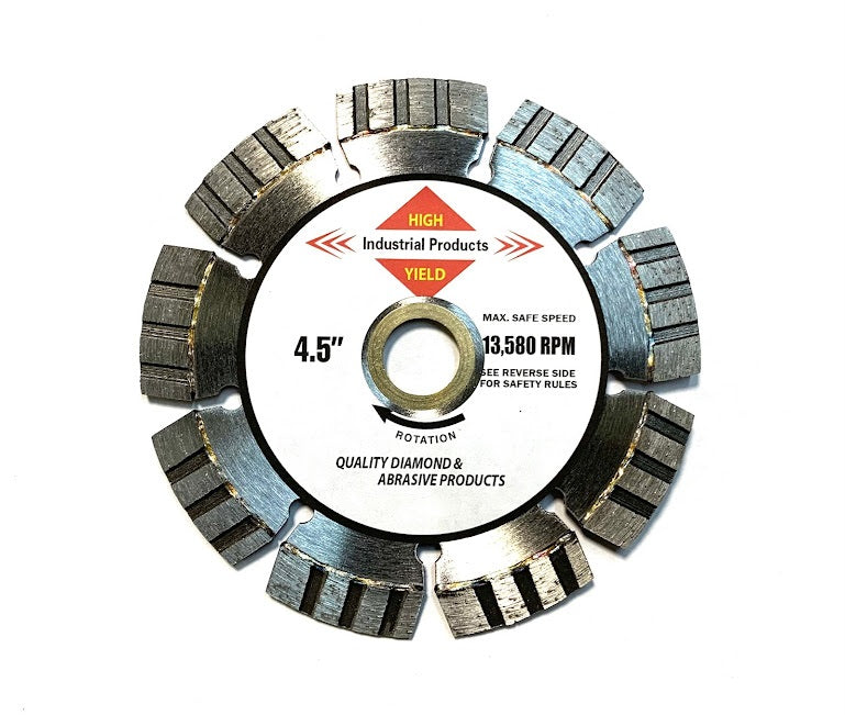 High Yield Wild45 4-1/2" x .095" x 5/8-7/8" General Purpose Diamond Blade