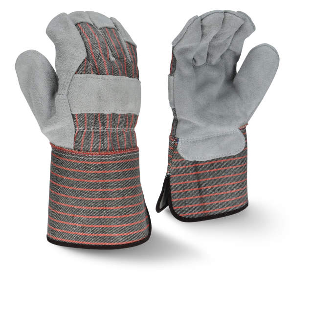 Radians RWG3103G Economy Split Cowhide Leather Palm Work Glove with Gauntlet Cuff