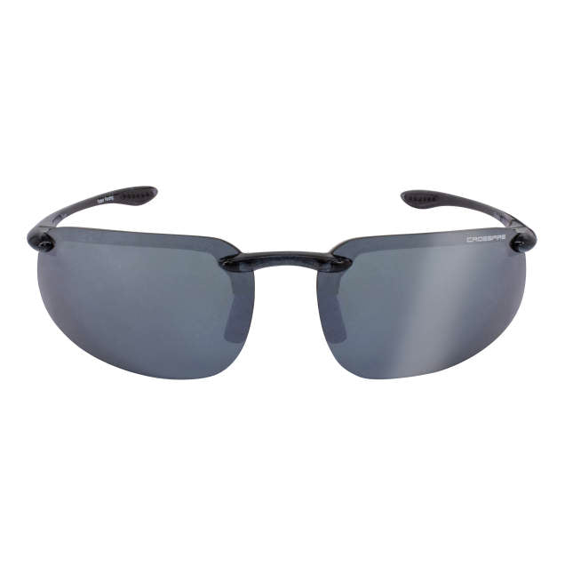 Crossfire ES4 Premium Safety Eyewear Silver Mirror Polarized Lens Crystal Black Frame