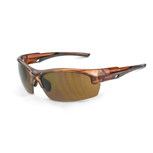 Crossfire Crucible Premium Safety Eyewear HD Brown Lens Crystal Brown Frame