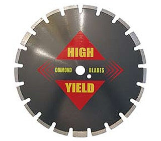 High Yield Lancer12 12 Inch x .125 Premium Laser Welded Asphalt Green Concrete Diamond Blade