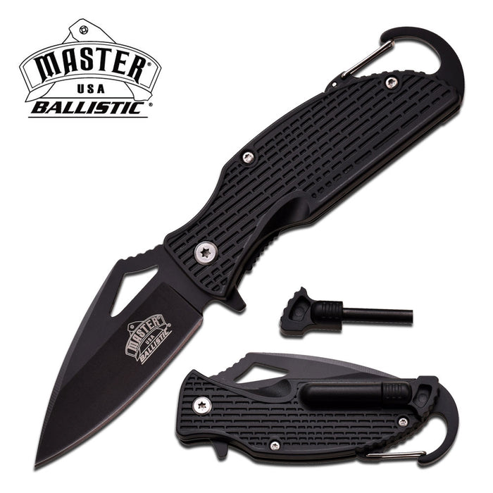 Master USA MU-A027BK Spring Assisted Folding Knife Black Knives Cutting Tools